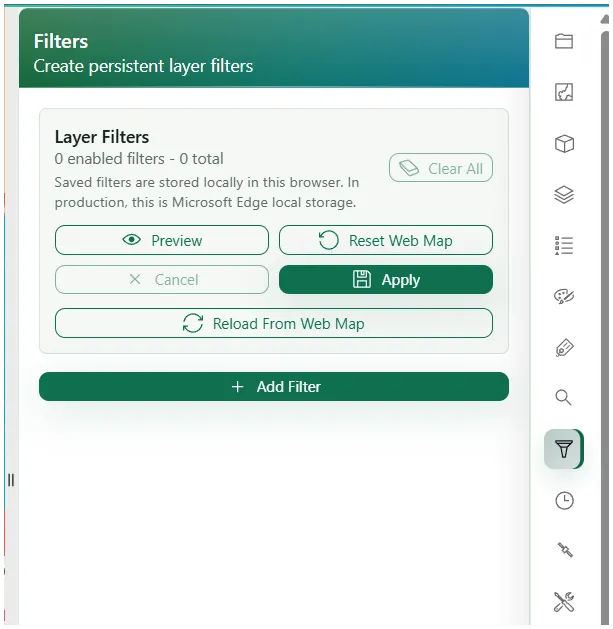 Plato GIS data filter widgets.